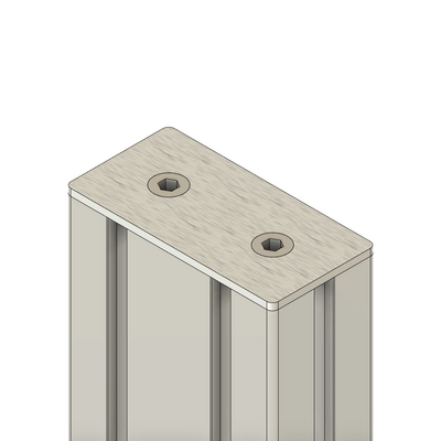 60-020-5 MODULAR SOLUTIONS ALUMINUM END CAP<br>45MM X 90MM W/HARDWARE